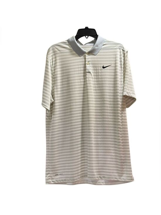 Nike Other - Nike Golf Dri Fit Polo Shirt Men's White Stripe Large
